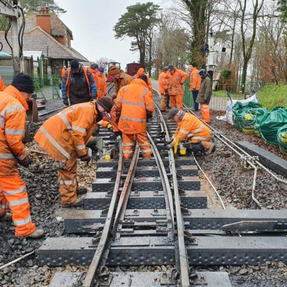 working on the railway