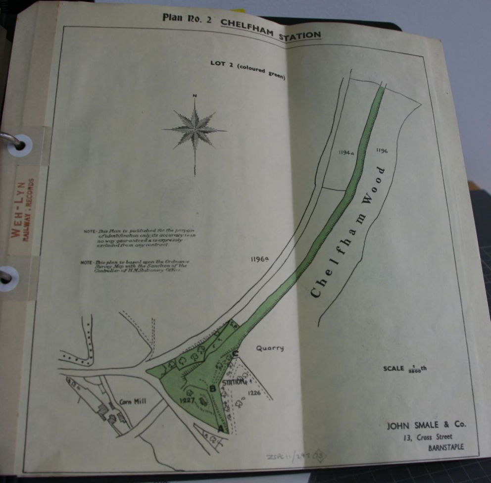 Auction Catalogue showing Chelfham site