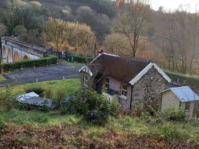Chelfham from the hillside Spring 2025