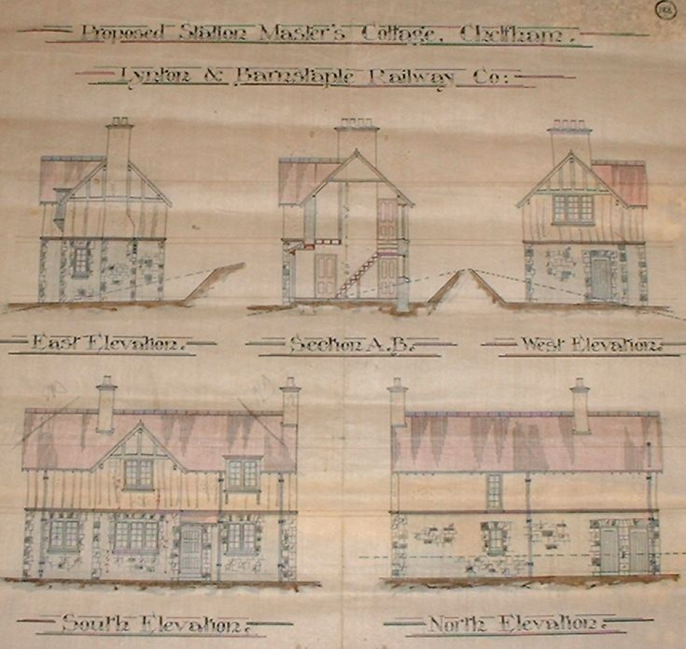 Architectural drawing of the stationmaster's house