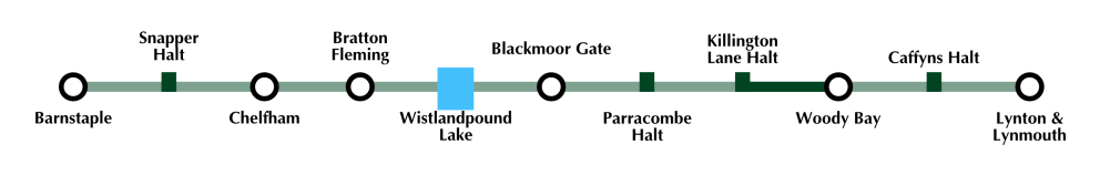 Simple line map of the L&B Railway