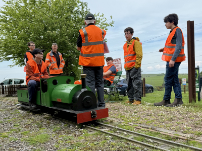 TrackForce learning the essentials on the miniature railway