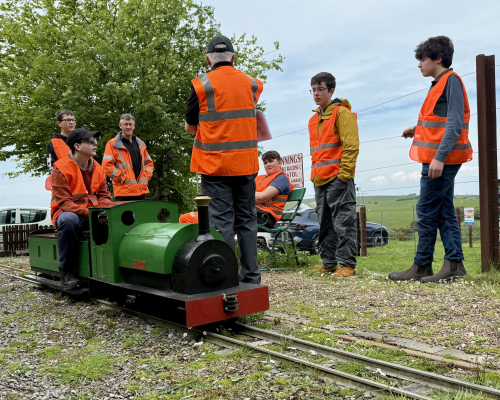 TrackForce learning the essentials on the miniature railway