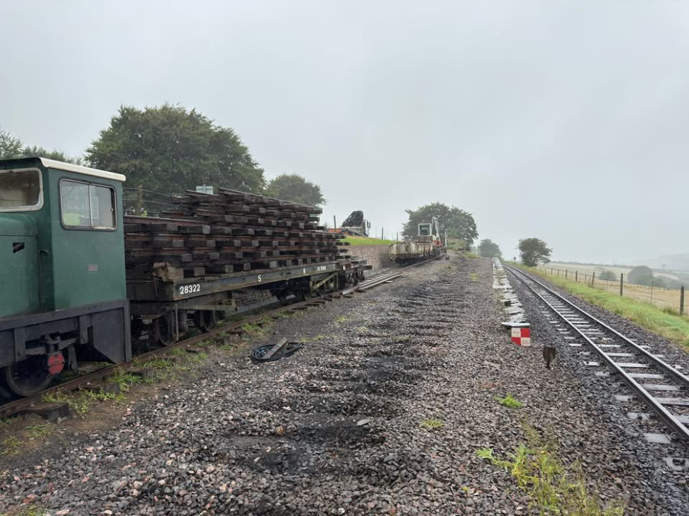 7th August 2025: track panels removed in advance of the concrete beams being cast in situ