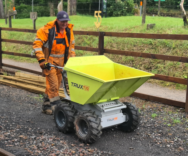 The powered wheelbarrow which makes moving things easy!