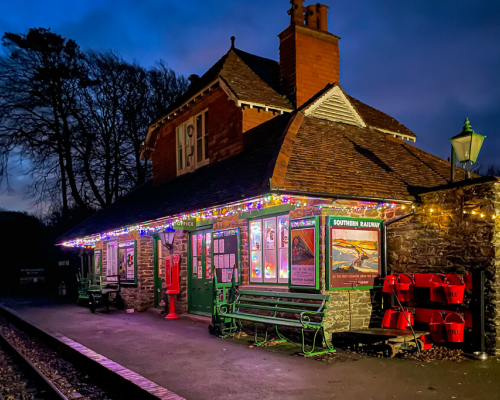 Station at night