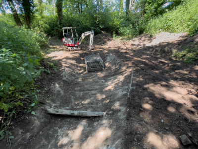 Rowley Cross Highways drainage gulley cleared of debris