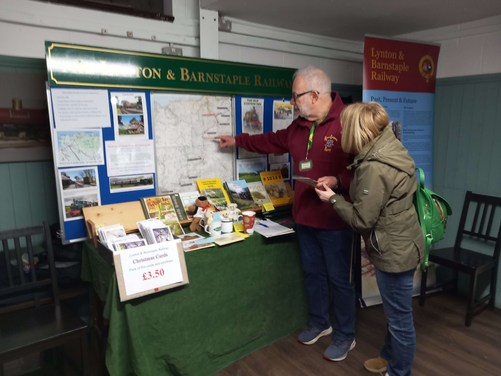 L&B Thames Valley Group stand at the Eastleigh Lakeside Railway