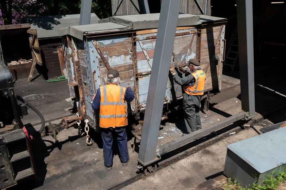 EX-RNAD Box van at Woody Bay, work in progress.