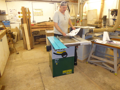 Dave is seen taken delivery of this new piece of equipment.