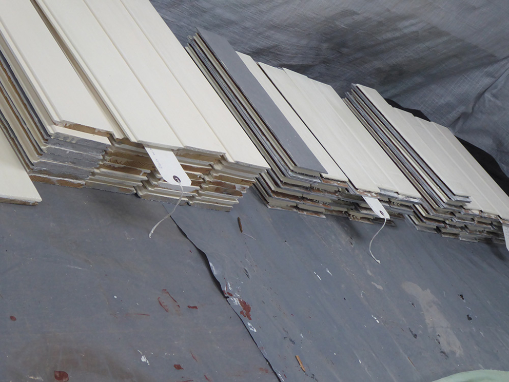 All the internal cladding has been completed and is in store, having received up to six coats of paint