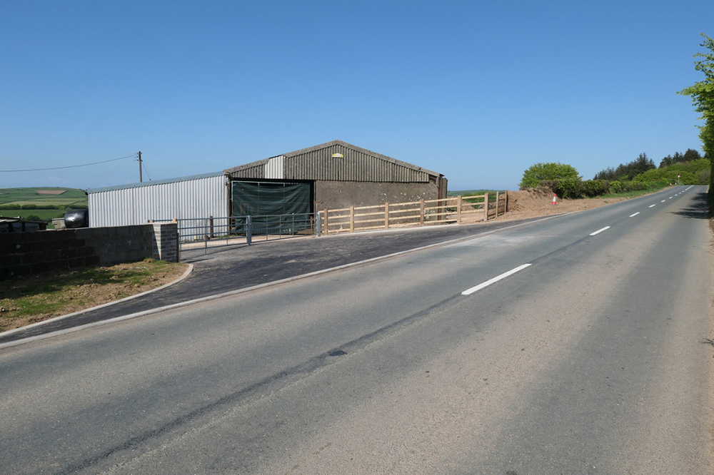 Rowley Moor Farm New access road completed The Lynton & Barnstaple