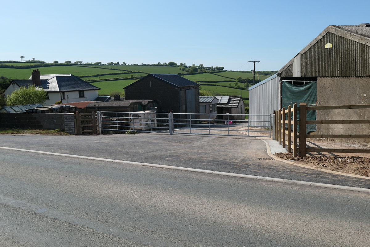 Rowley Moor Farm New access road completed The Lynton & Barnstaple Railway