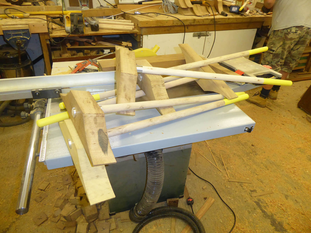 Newly made stop blocks