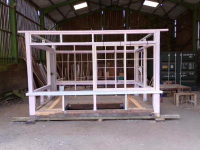 The completed frame of Barnstaple signal box