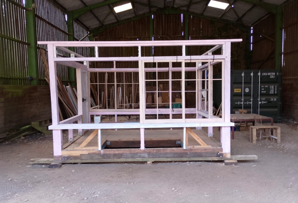 The completed frame of Barnstaple signal box