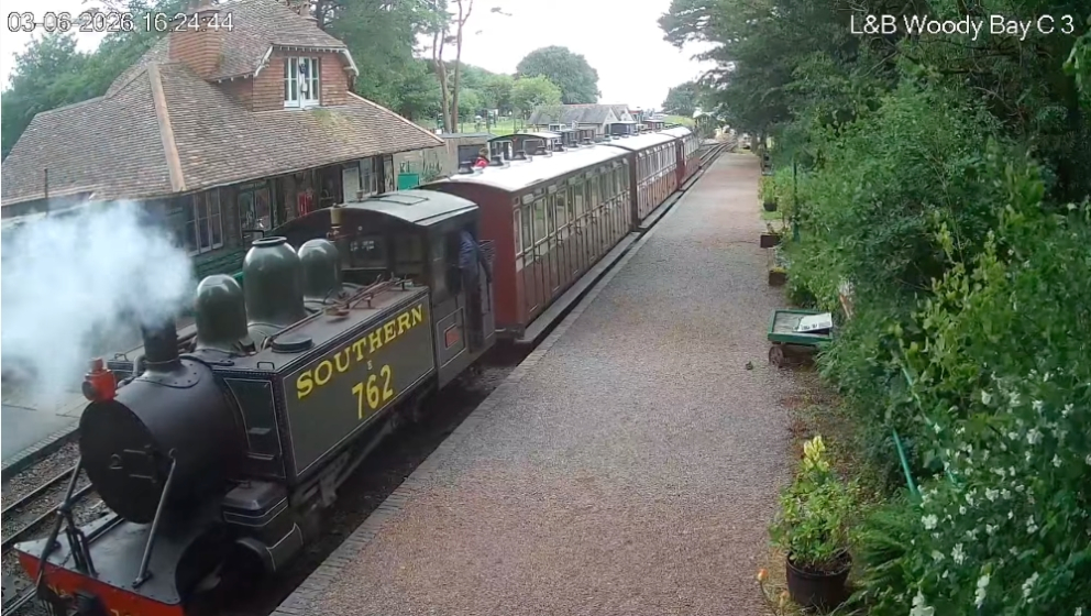 Woody Bay station webcam, classic view